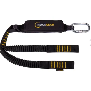 Skialpinistické vybavení RIDGEGEAR RGL9 Elastické popruhové lano a tlumičem pádu se dvěma nohami + 2x dvojčinný hák