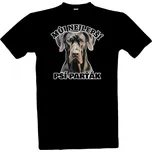Tričko s potiskem Parťák černá doga pánské