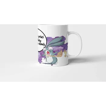 Hrnek Žiju v práci... - Černá