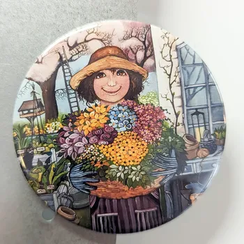 Dekorativní magnet Zahradnice - velký magnet 75 mm