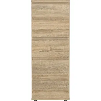 Komoda Vysoká komoda v dekoru dubu v přírodní barvě 40x107 cm Nova – Tvilum ID_1455778