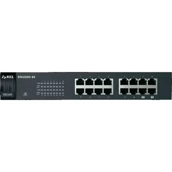 Síťový prvek ZYXEL 16xGb fanless switch GS1100-16 v3