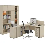 B2B Partner Sestava kancelářského nábytku MIRELLI, typ C, nástavba, bříza