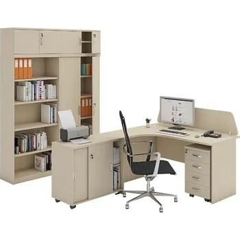 B2B Partner Sestava kancelářského nábytku MIRELLI, typ C, nástavba, bříza