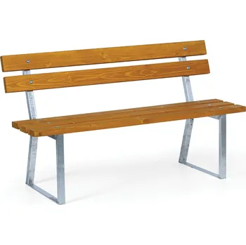 Zahradní lavice B2B Partner Parková lavička STANDARD s opěradlem, zinkovaná, 1500 mm, limba