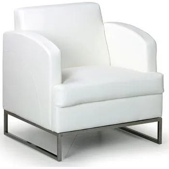 Křeslo B2B Partner Kožené křeslo MARYL, bílé