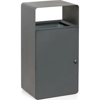 Venkovní odpadkový koš B2B Partner Kovový odpadkový koš, 95 l, šedý