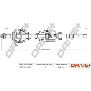 Poloosa kola Hnací hřídel Dr!ve+ DP2110.10.0551