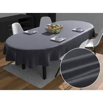 ubrus Saténový oválný ubrus polyesterový Satén LUX-049 Antracitově šedý 50x100 cm