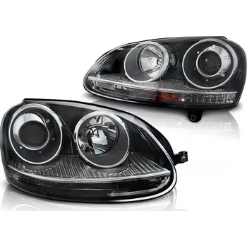 Přední světlomet PŘEDNÍ SVĚTLOMETY, SVĚTLA, LAMPY VW GOLF 5, 2003-2009, STYL GTI ČERNÉ (LPVW20)