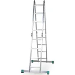 ALVE Hliníkový víceúčelový kloubový žebřík ALVE FORTE, 4x4 příčky, délka 4,76 m