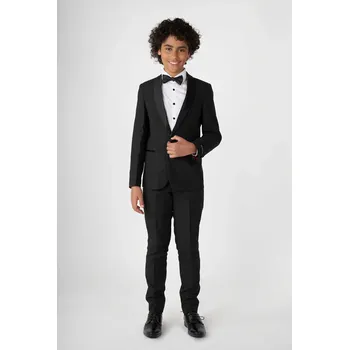 Pánský oblek StudioAgnesChlapecký TEEN Smoking Tuxedo černý - Jat Set Black Velikost: 134/140