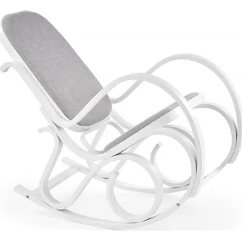 Křeslo Houpací křeslo Halmar MAX - bílá / šedá