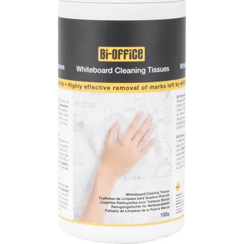 Kancelářský nábytek Bi-Office Čistící ubrousky na bílé popisovací tabule, 100 ks