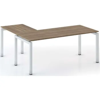 Psací stůl B2B Partner Rohový kancelářský stůl PRIMO SQUARE, 180x180 cm, ořech