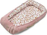 KLUPS Hnízdo pro miminko Velvet Retro Flowers pink 80x45cm
