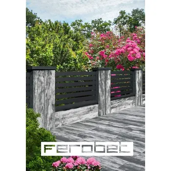 Blok FEROBET Stříška LONG BLOK - 37*37*4cm - Hladký Antracit