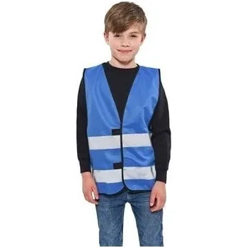 Cyklistická vesta Modrá dětská reflexní vesta Velikost: XXS