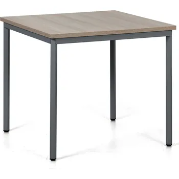 Jídelní stůl B2B Partner Jídelní stůl TRIVIA, 80x80 cm, tmavě šedá podnož, dub přírodní