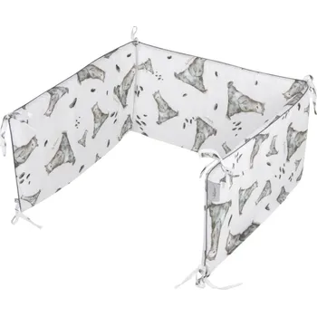 mantinel do postýlky BELISIMA Chránič do postýlky Mr. Grey 180x33 cm