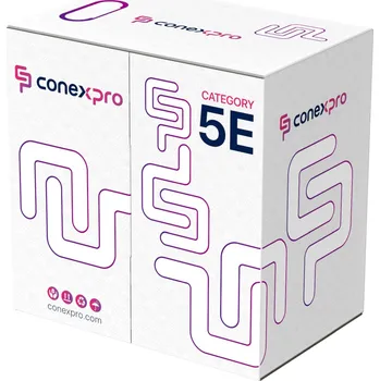 Síťový kabel Kabel Conexpro UTP kabel ekonomy, CAT5e, LSOH, 24AWG, 305m, bílý 5EUTP-LSE