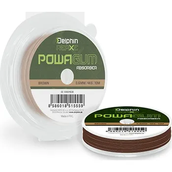 DELPHIN - Absorbční guma Powa Gum Absorber Reaxe 0,6 mm 4 kg 10 m Hnědá