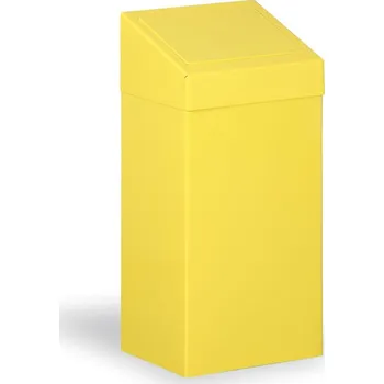 Venkovní odpadkový koš Kovona Kovový odpadkový koš na tříděný odpad, 45 l, žlutý
