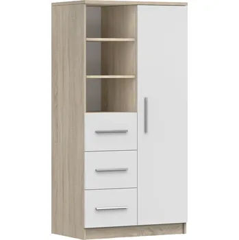 Knihovna IDZ Knihovna OMEGA III 3S1D 05, 80cm Dub Sonoma/Bílá