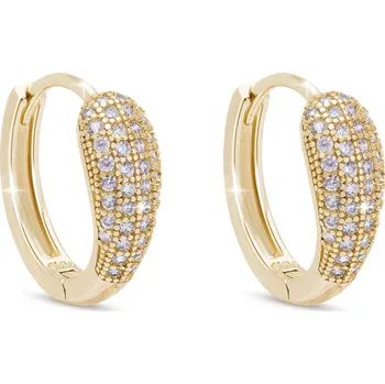 Náušnice Ellami SOFIA 3178 Pozlacené náušnice 14k kruh se zirkony Ellami