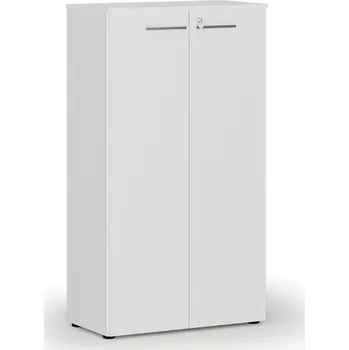 B2B Partner Kancelářská skříň s dveřmi PRIMO WHITE, 800 x 420 x 1434 mm, bílá