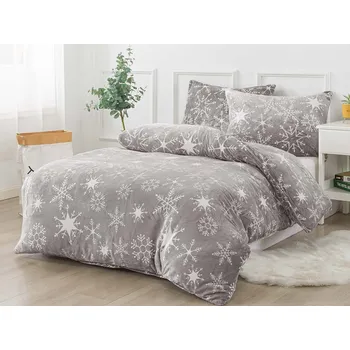 Povlečení XPOSE® Mikroplyšové povlečení JON Exclusive šedé 140 x 200, 70 x 90 cm zipový uzávěr