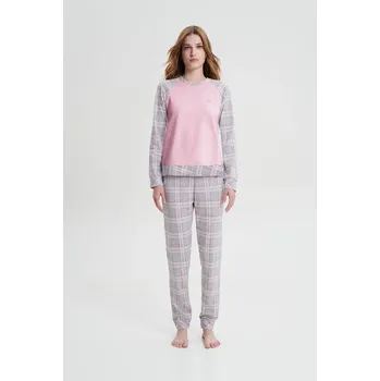 Pánské pyžamo Vamp - Pyžamo s dlouhým rukávem 19165 - Vamp pink nectar XXL
