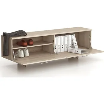 B2B Partner Skříňka nízká SOLID, 1800 x 400 x 550 mm, dub přírodní