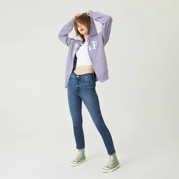 Dámské kalhoty Kalhoty GAP Denim Pants Vintage Slim - High Rise Dark Villa W28