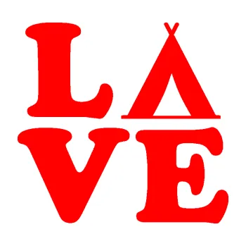 Samolepící dekorace Love camping 002 stanování (74 - Fluorescentní červená) SAMOLEPKA NA AUTO, NÁLEPKA, FÓLIE, POLEP, TUNING, VLASTNÍ TEXT, TISK, AUTOSAMOLEPKY.cz, POLEPY, OBRÁZEK, LOGO, 3D STICKERS