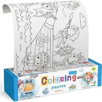 Antistresové omalovánky Majjam Plakát na vybarvení piráti 70x16cm