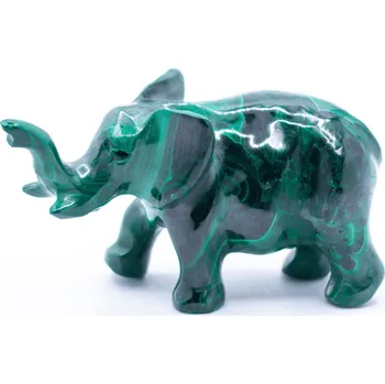 Milujeme Kameny Malachit - slon - tromlovaný kámen M220 435513