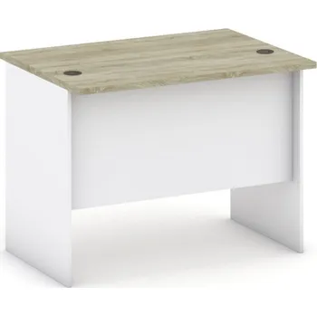 Psací stůl B2B Partner Kancelářský psací stůl MIRELLI, 100x80 cm, bílá/dub sonoma