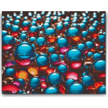 Diamantové malování Diamantové malování - Skleněnky Velikost: 30x40cm, Rámování: Pouze srolované plátno, Diamanty: Čtvercové