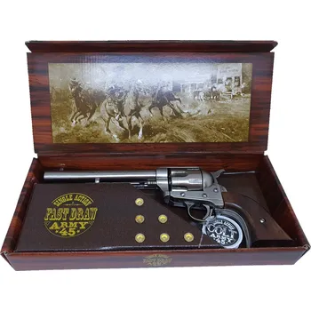 Replika zbraně Kolser | Kolt .45 Peacemaker 1873 nikl + 6 nábojů + kazeta