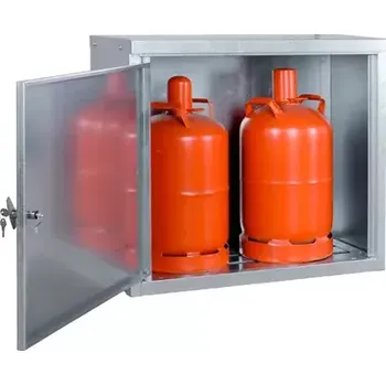 Skříň pro skladování malých tlakových láhví, vnější86 × 40 × 75 cm<BR>vnitřní84,3 × 34,6 × 70 cm