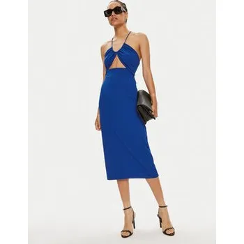 Oblečení a móda Calvin Klein Jeans Koktejlové šaty J20J223514 Modrá Slim Fit M
