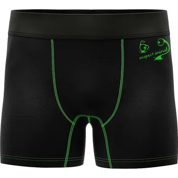 Dětské funkční trenýrky ALIEN černá Bamboo Ultra - Zelená / 100