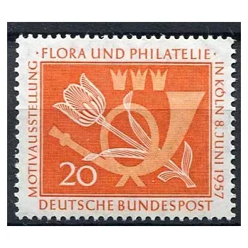 Poštovní známka (1957) MiNr. 254 ** - Německo - Výstava známek "Flóra a filatelie", Kolín nad Rýnem