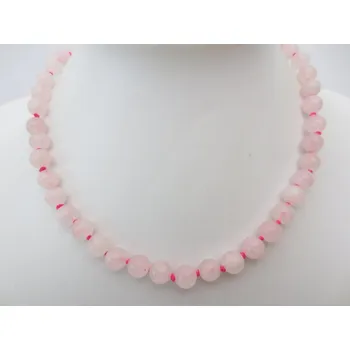 Drahý kámen Mani Bhadra Mani Bhadra Náhrdelník s drahými kameny Růženín (korálky Ø 8 mm)