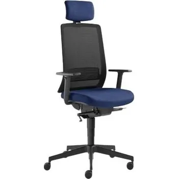 Židle kancelářská Lyra 215-SYS, hlavová opěrka, modrá