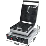 G.Gastro Vaflovač - tvar: čtverec