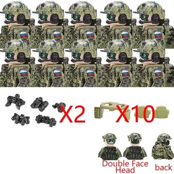 Stavebnice LEGO Vojenské stavebnice pro děti s historickými figurkami | lego styl komponenty - LSEJ-10PCS