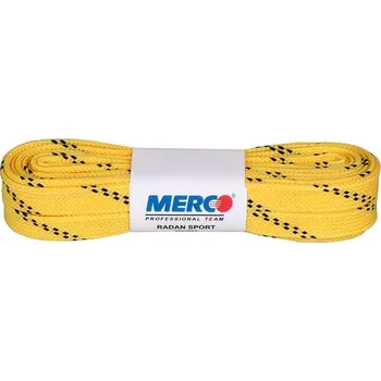 Tkaničky do bot MERCO Multipack 8 ks PHW-12 do bruslí voskované žlutá 270 cm