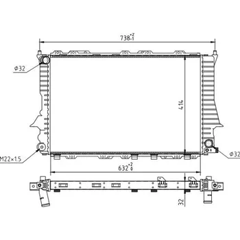 Chladič motoru Chladič, chlazení motoru HART 602 757
